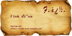 Fink Éva névjegykártya